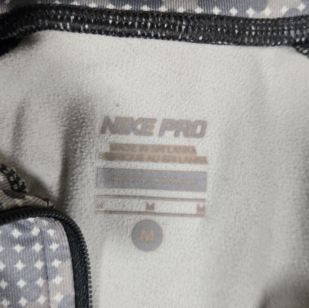 Nike Pro Gray Patterned Half-Zip Pullover Womens … - image 4